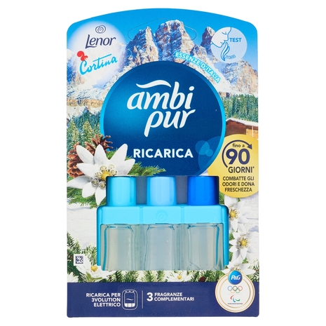 Ambi Pur Profumatore per Ambienti Elettrico Ricarica 3Volution, Cortina 20 ml